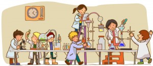 kids in lab